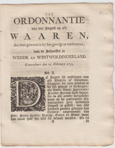 ORDONN OD IMPOST V WAAREN W&W&S 1759 VB