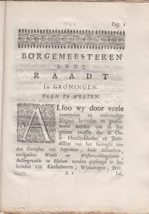 ORDONN OP DE KINDERB , WYNCO., ETC. 1721 1